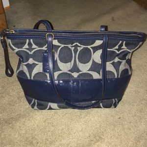 Blue Coach purse